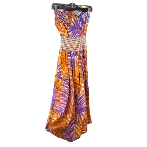 BCBG MaxAzaria Orchid multi color strapless gown WPD6E587 SIZE XS - Picture 4 of 4